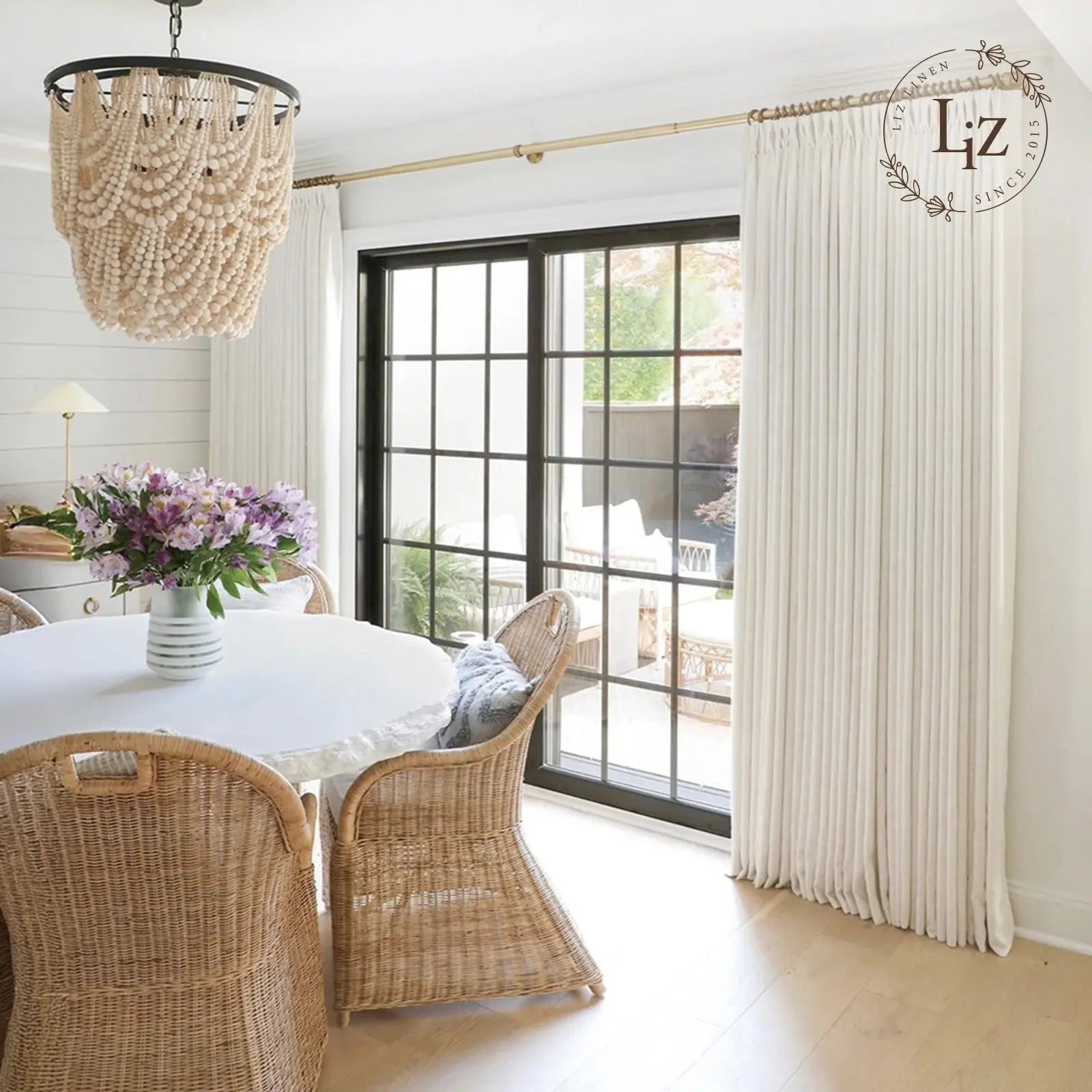 TWOPAGES Curtains Custom Linen Drapery & Roman Shades
